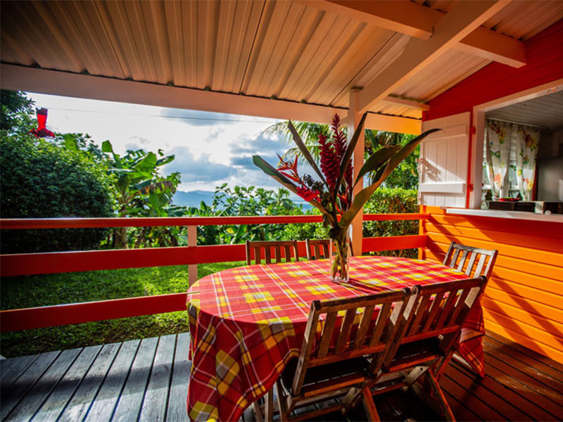 Terrasse et vue du Bungalow T3 Mango